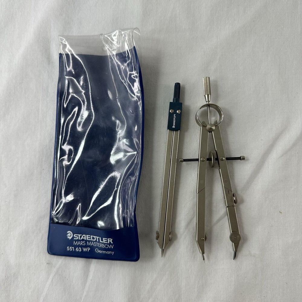 Drafting 2 Compass‎ Staedtler Mars Masterbow 551 63 WP Vintage West Germany Made